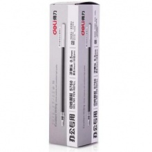 得力(deli)0.5mm黑色中性筆筆芯 子彈頭簽字筆水筆替芯 20支/盒S760 （單位：支，100支起）