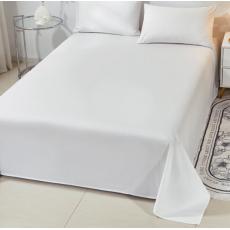 夢(mèng)卡琳 白色全棉純色床單件賓館民宿床上用品200*260